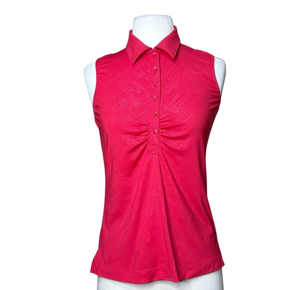 Slazenger Golf Polo Tank Top Pink Embossed Design Size XS